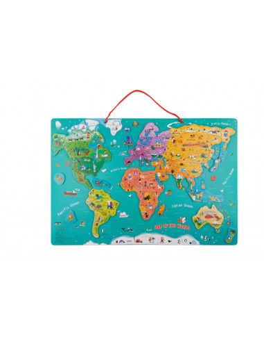 Harta lumii mare - puzzle magnetic,130929