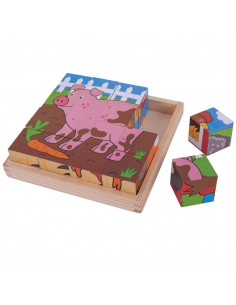 Puzzle cubic - Animalute de la ferma,BJ798 2