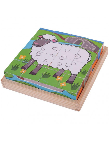 Puzzle cubic - Animalute de la ferma,BJ798