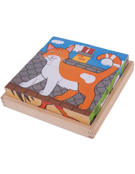 Puzzle cubic - Animalute de la ferma,BJ798