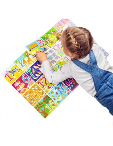 Puzzle de podea cu numere (20 piese),BJ559