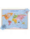 Puzzle din lemn - Harta lumii (35 piese),BJ098