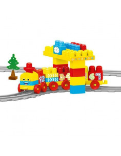 Set de constructii cu trenulet - 58 piese,D5081 2