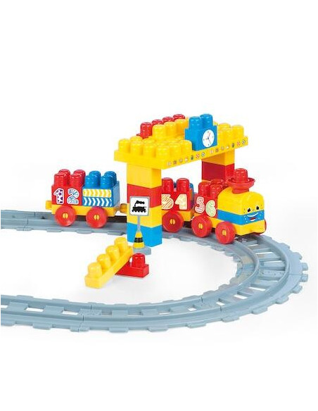 Set de constructii cu trenulet - 58 piese,D5081