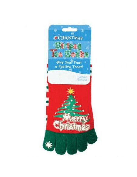 Sosete cu degete model Craciun,T13085