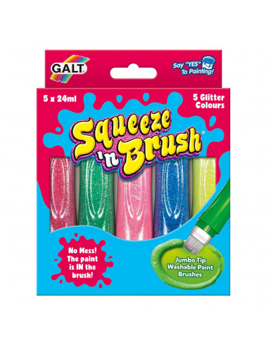 Squeeze'n Brush - 5 culori cu sclipici,G1514