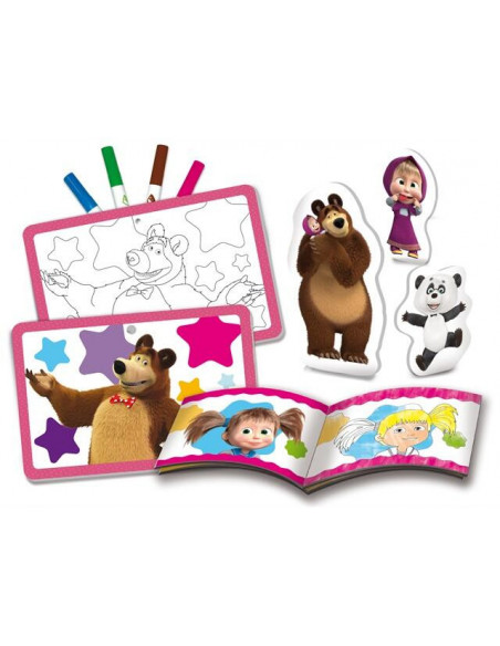 Set de colorat - Masha si ursul,LS78073