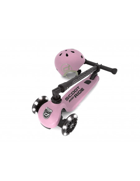 Trotineta copii pliabila cu roti luminoase Scoot & Ride