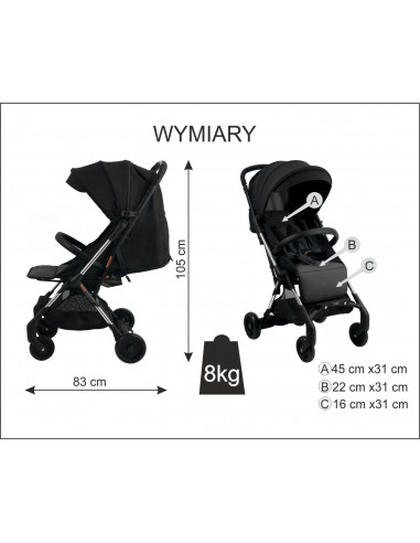 CARUCIOR SPORT COMPACT IBEBE MINI MI1 GRI CU FRANA AUTOMATA SI