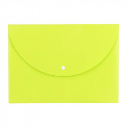 Mapa Plastic Deli Cu Buton A4 Culori Neon, verde
