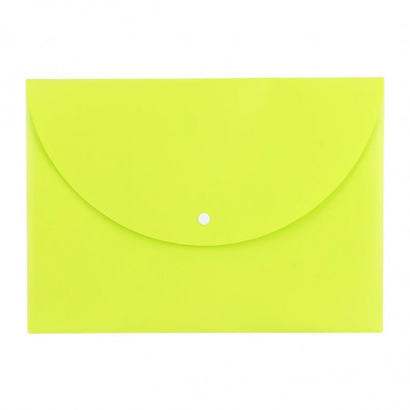 Mapa Plastic Deli Cu Buton A4 Culori Neon, verde