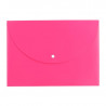Mapa Plastic Deli Cu Buton A4 Culori Neon, roz