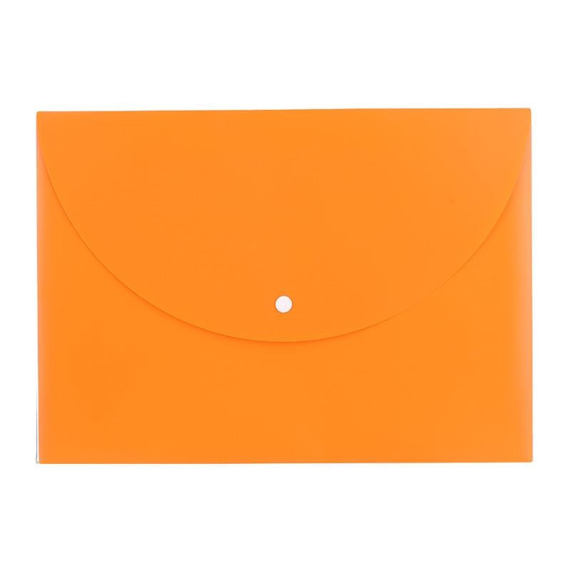 Mapa Plastic Deli Cu Buton A4 Culori Neon, portocaliu