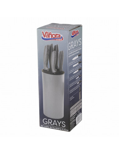 SET CUTITE DE BUCATARIE 6 PIESE, GRAYS, VANORA HOME,VN-GL-7GRAYS