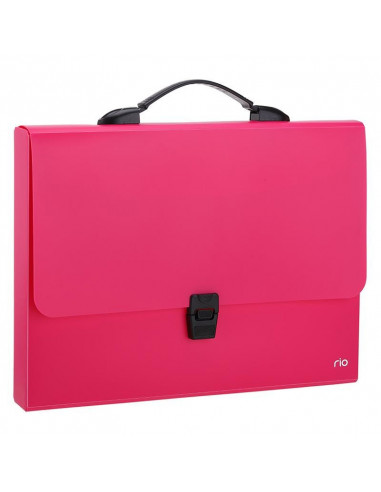 SERVIETA PLASTIC CU MANER A4 DIVERSE CULORI NEON DELI,DLEB50002