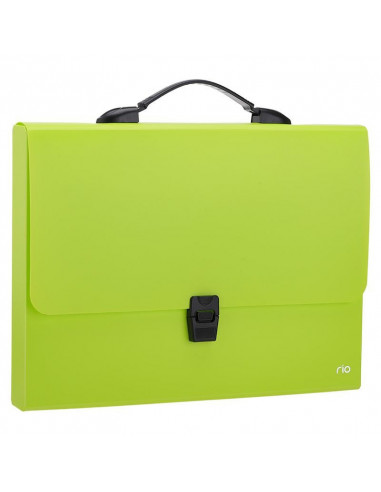 SERVIETA PLASTIC CU MANER A4 DIVERSE CULORI NEON DELI,DLEB50002