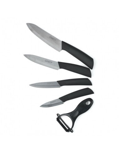 SET 5 CUTITE DE BUCATARIE, CERAMICA NEAGRA, COOK IN