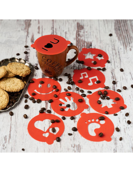 SET 8 FORME DECORARE CAFEA/ CAPPUCCINO,VANORA HOME,VN-AER-A015