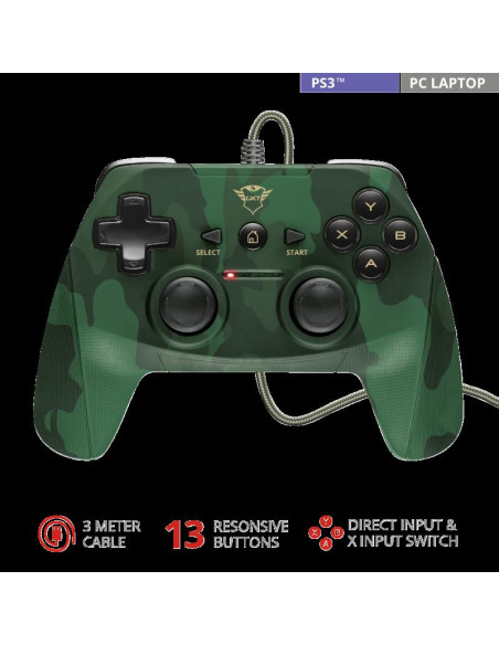 Gamepad Trust GXT 540C Yula Wired Gamepad - Camo for PS3 &