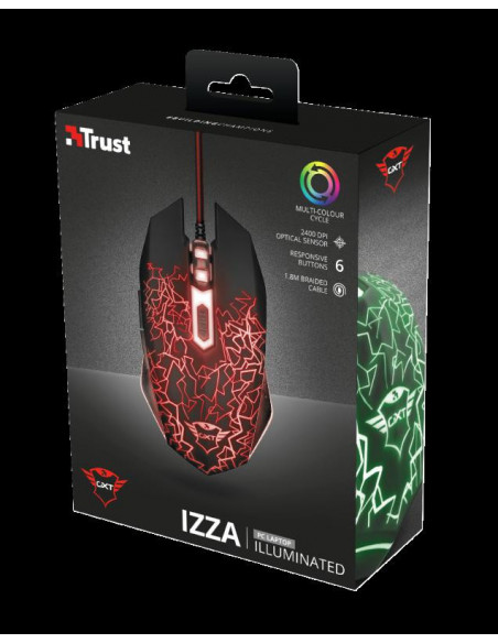 Mouse cu fir Trust GXT 105 Izza Illuminated Gaming