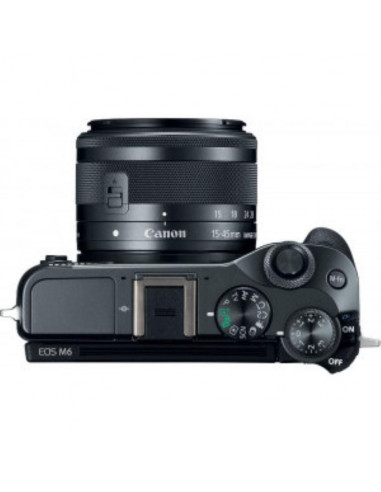 Camera foto Canon EOS M6 EF-M 15-45mm, 24.2Mpx, obiectiv EF-M