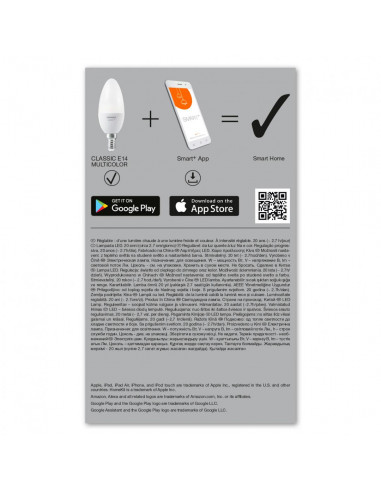 Bec Led Ledvance SMART+ WiFi Candle Multicolour, E14, 5W (40W)