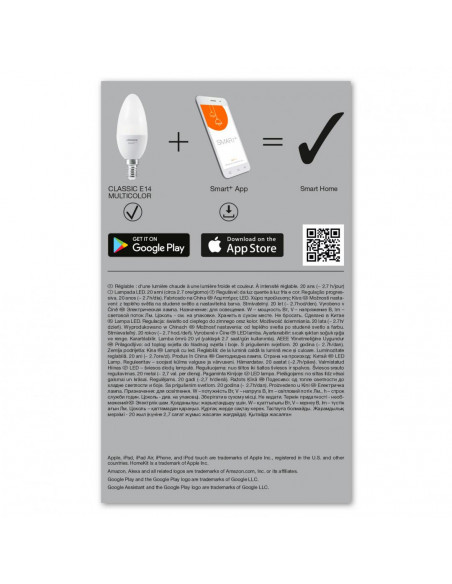 Bec Led Ledvance SMART+ WiFi Candle Multicolour, E14, 5W (40W)