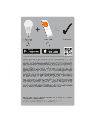 Bec Led Ledvance SMART+ WiFi Classic Multicolour, E27, A75, 14W