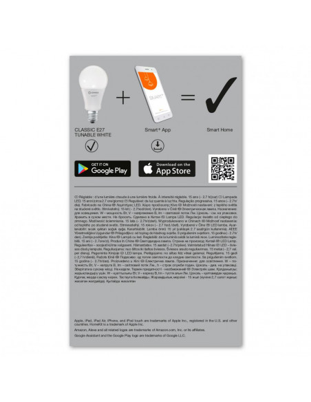 Bec Led Ledvance SMART+ WiFi Classic Tunable White, E27, A75