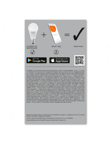 Bec Led Ledvance SMART+ WiFi Classic Multicolour, E27, A60