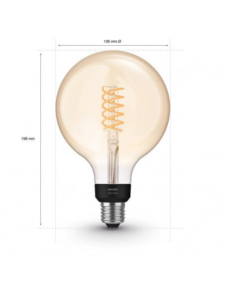 Bec LED inteligent vintage Philips Filament Globe