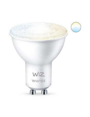 Bec LED inteligent WiZ Whites, Wi-Fi, GU10, 4.9W (50W)