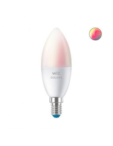 Bec LED RGBW inteligent WiZ Colors, Wi-Fi, C37, E14, 4.9W