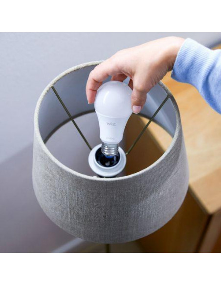 Bec LED inteligent WiZ Whites, Wi-Fi, A60, E27, 8W (60W)