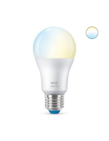 Bec LED inteligent WiZ Whites, Wi-Fi, A60, E27, 8W (60W)