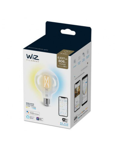 Bec LED inteligent vintage WiZ Filament Whites, Wi-Fi, G95