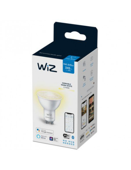 Spot LED inteligent WiZ Dimmable, Wi-Fi, GU10, 4.9W (50W)