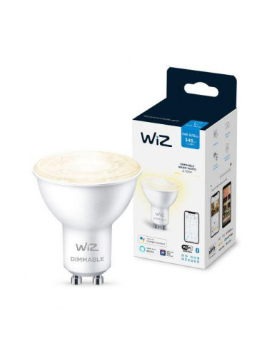 Spot LED inteligent WiZ Dimmable, Wi-Fi, GU10, 4.9W (50W)