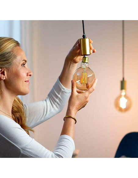 Bec LED inteligent vintage auriu WiZ Filament Whites, Wi-fi