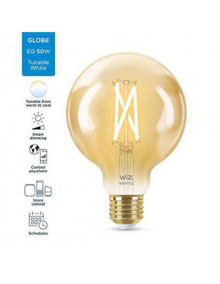 Bec LED inteligent vintage auriu WiZ Filament Whites, Wi-fi