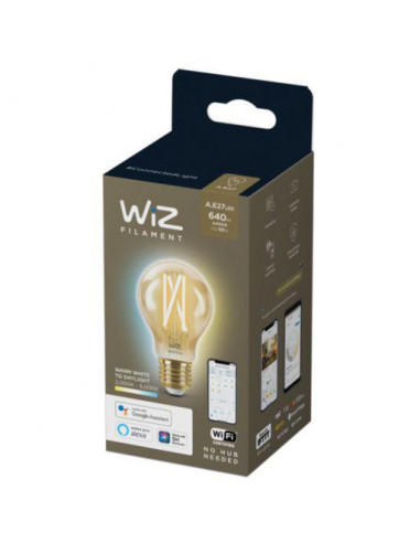 Bec LED inteligent vintage WiZ Filament Whites, Wi-fi, A60