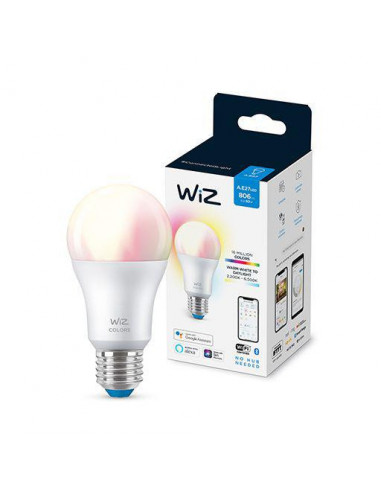 Bec LED RGBW inteligent WiZ Colors, Wi-Fi, A67, E27, 8W (60W)