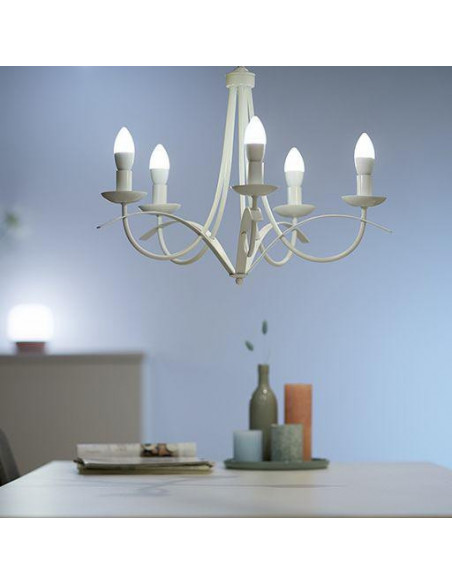 Bec LED inteligent WiZ Dimmable, Wi-Fi, C37, E14, 4.9W (40W)
