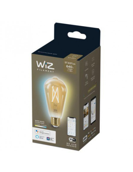 Bec LED inteligent vintage WiZ Filament Whites, Wi-Fi, ST64