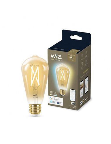 Bec LED inteligent vintage WiZ Filament Whites, Wi-Fi, ST64