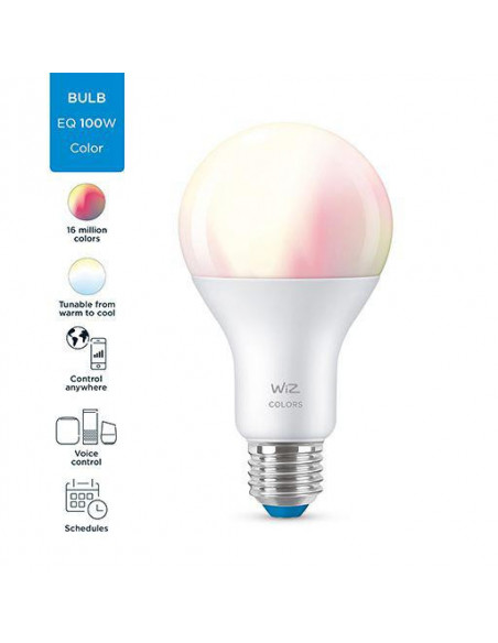Bec LED RGBW inteligent WiZ Colors, Wi-Fi, A67, E27, 13W