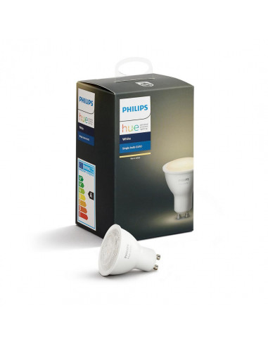 Bec LED Philips HUE GU10, 5.5W(50W), 220-240V, culoare alba
