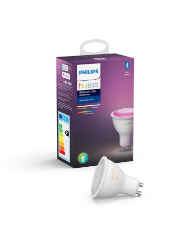 Bec Led Philips Hue, GU10, 5.7W, ambianta alb-color