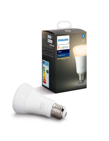 Bec LED Philips HUE E27, 9W (60W), ambianta alba, culoare