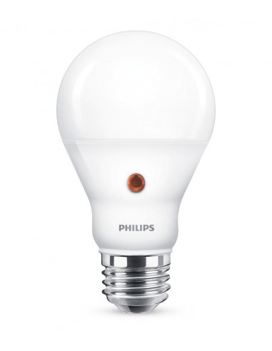 Bec LED cu senzor lumina Philips, E27, 6.5W (60W), 806 lm, A++